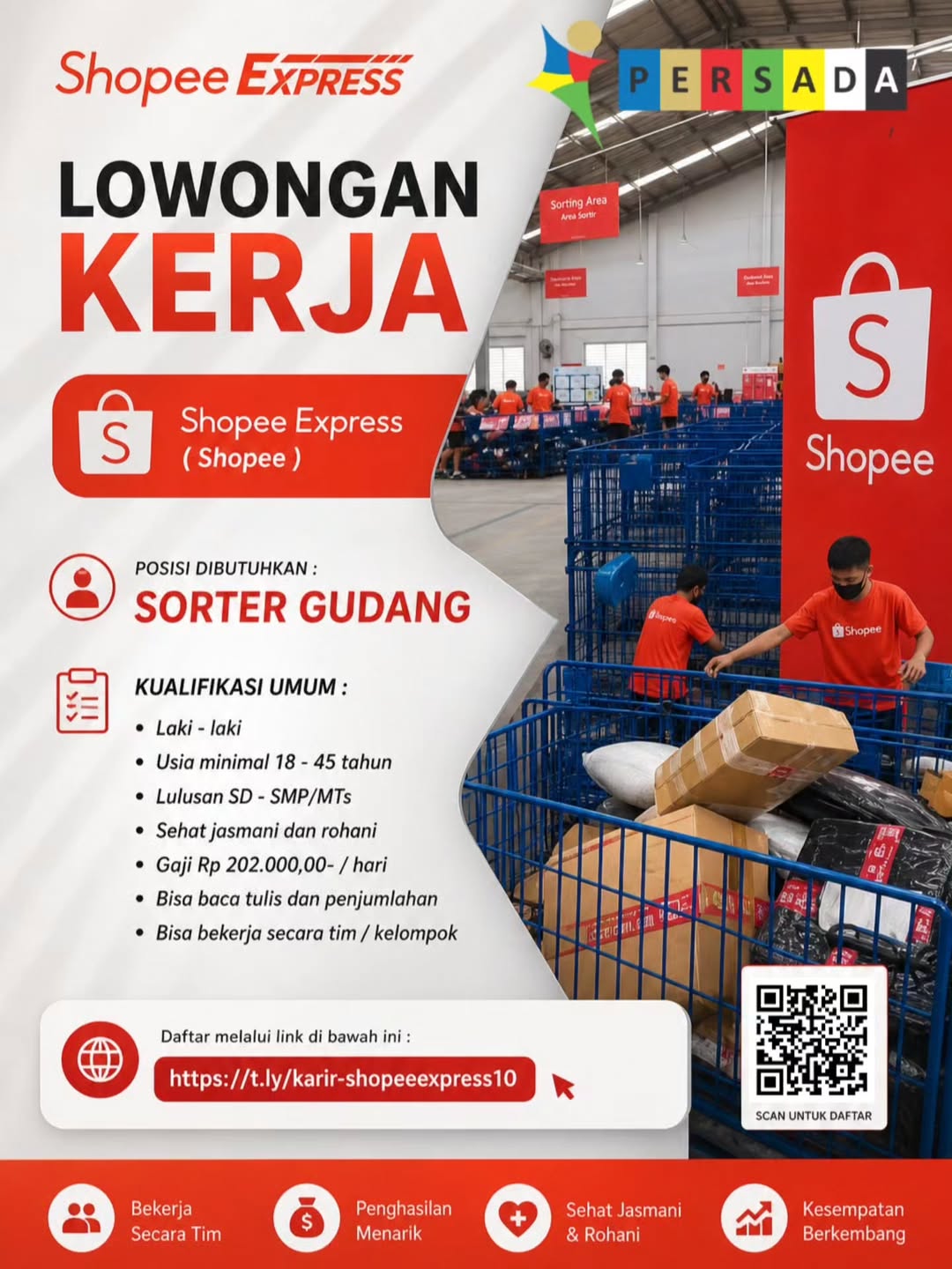 Loker Sorter Gudang Shopee Express DC Logos